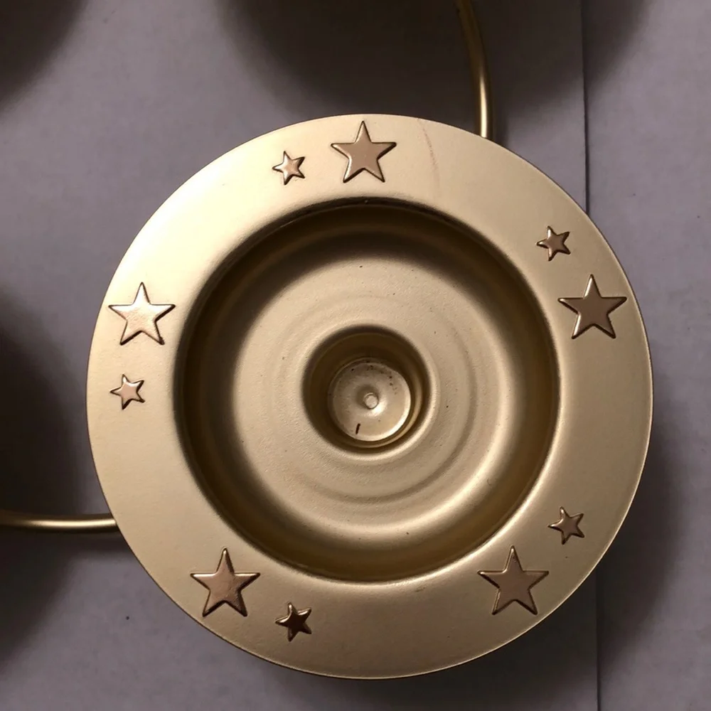 PartyLite Gold Candle Ring with Stars - Picture 2 of 8